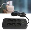 6 Way Power Strip with 4 USB and 1 Type C Port Europn Standard Power Socket with   2 Meter Cable