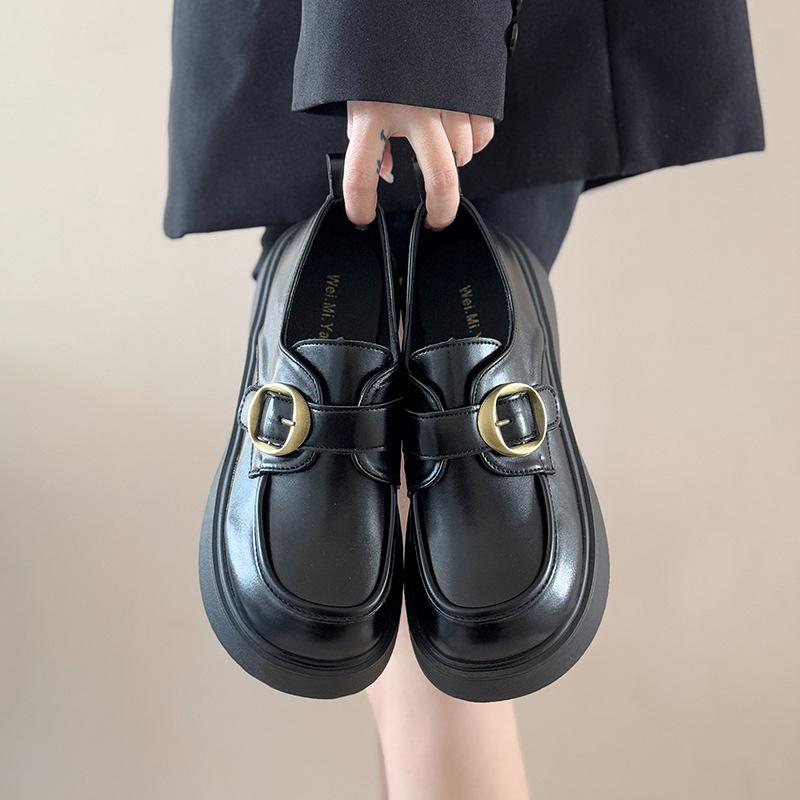 British style platform loafers women's 2025 spring and summer new thick heel retro fashion small Mary Jane small leather shoes