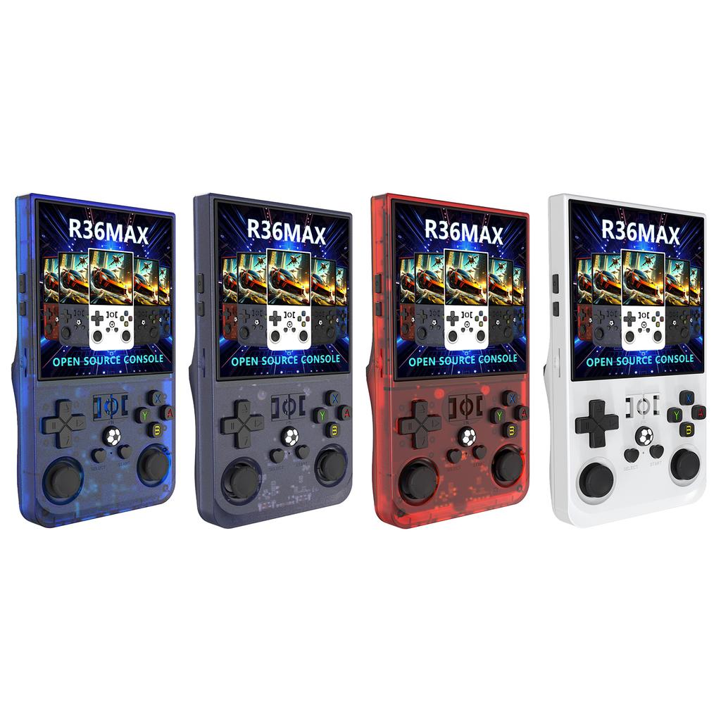 R36MAX 4inch IPS Screen Handheld Game Player 64GB Video Game Console 4000mAh Battery Rechargeable Console