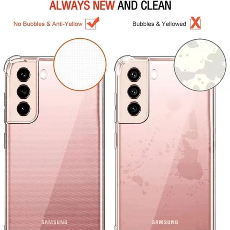 1,5 mm silný silikonový průhledný kryt s airbagem pro Samsung Galaxy S21 S21FE S22 S23 Plus Note 20 Ultra S20 S21 FE 5G zadní kryt Fundas
