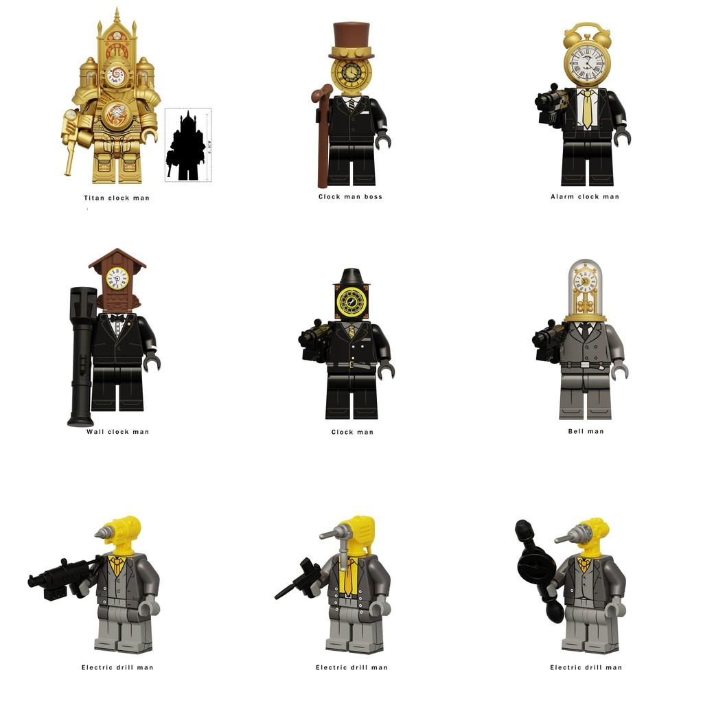 Skibidi Building Toilet Block Figurines Kids Assembly Toys Early Gift Education