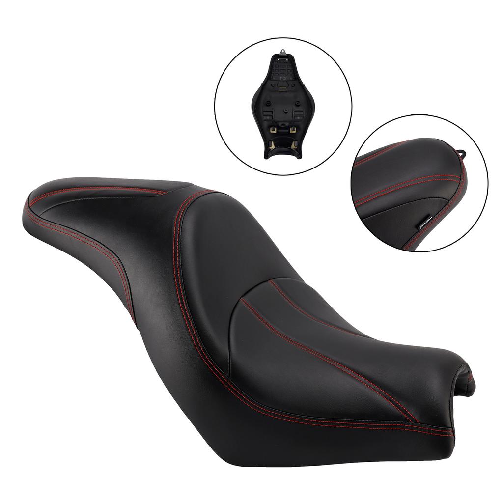 Front Raider Seat Driver Cushion Pu Fit Red For Kawasaki Vulcan S En650 15-25