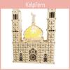 Kalender Eid Mubarak Holz Countdown LED-Licht Schubladenschrank Ornament Für Ramadan Feiertag Neujahrsparty Dekoration