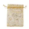 100pcs Bags Gilding Drawstring Pouches Gift Favor Bags Eyelash for Jewelry Party Wedding