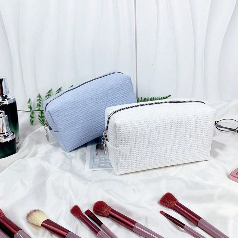 Cosmetic Bag Portable Travel Storage Bag Solid Color Small Square Bag Ladies Toilet Bag