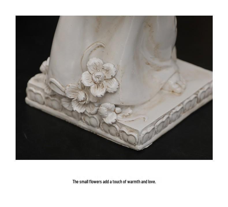 European-Style Angel with Candlestick: Pure White Ornamental Decor for Romantic Atmosphere In Living Room or Party