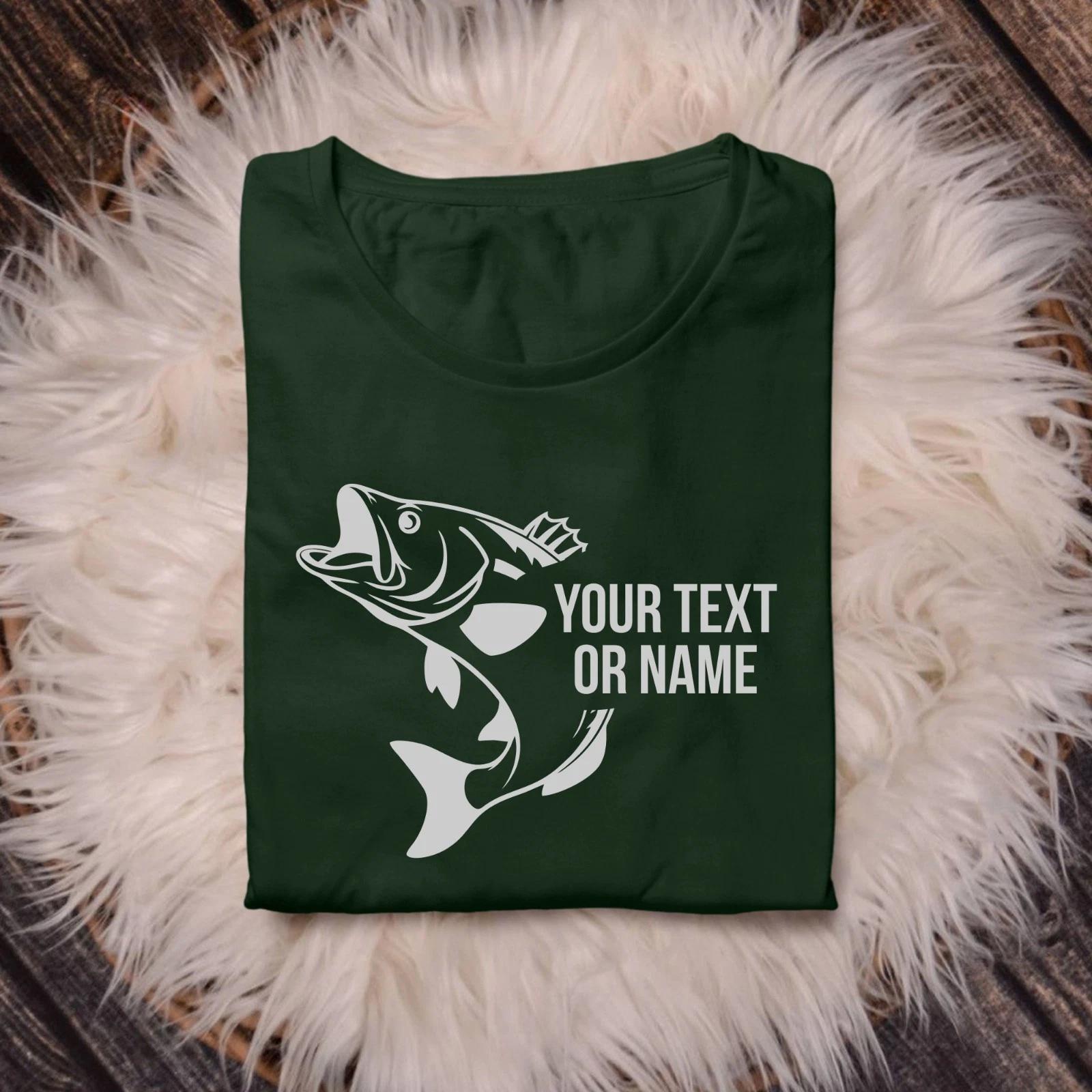Personalised Carp Fishing T-Shirt Any Name Printed Fisherman Carp Gift Tee Tops 4XL