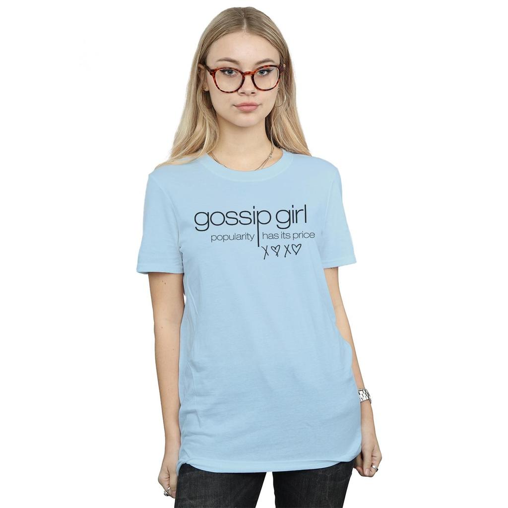 Gossip Girl Womens/Ladies Popularity Has It´s Price Cotton Boyfriend T-Shirt