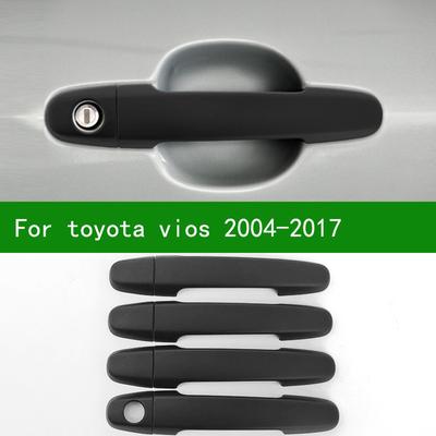 FOR 2004-2017 TOYOTA VIOS Black Car Door Handle Cover Trim 2005 2006 2007 2008 2009 2010 2012 2013 2014 2015 2016 2017