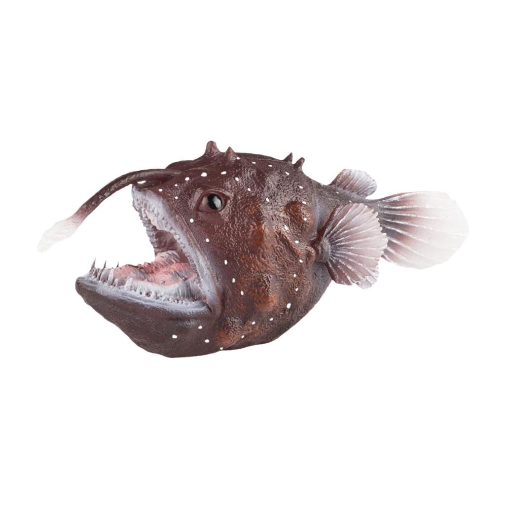 Angler Fish Figures Simulated Marine Animal Toy Model Small Realistic Goosefish for Birthday Gift