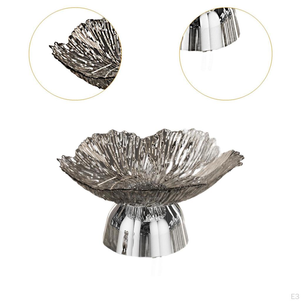 Footed Fruit Bowl Candy Plate Portable Multipurpose Decor Elegant Serving Tray Vegetable Holder for