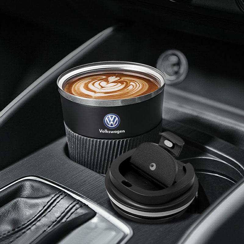 1 Stück Auto Vakuumflaschen Kaffeetasse Reise Tragbare Isolierflaschen Für Volkswagen Santana GTI Rline Polo Golf Passat B5 B6 Touran Magotan Scirocco