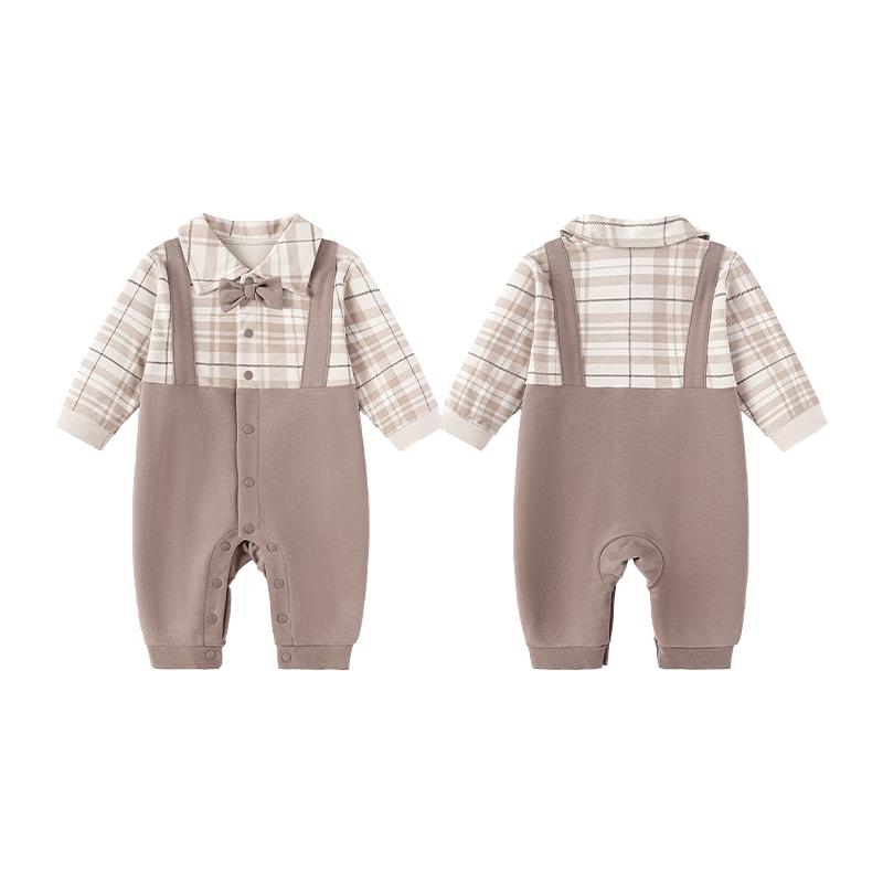 

Хлопковый ромпер в клетку Babylove Gentleman 90