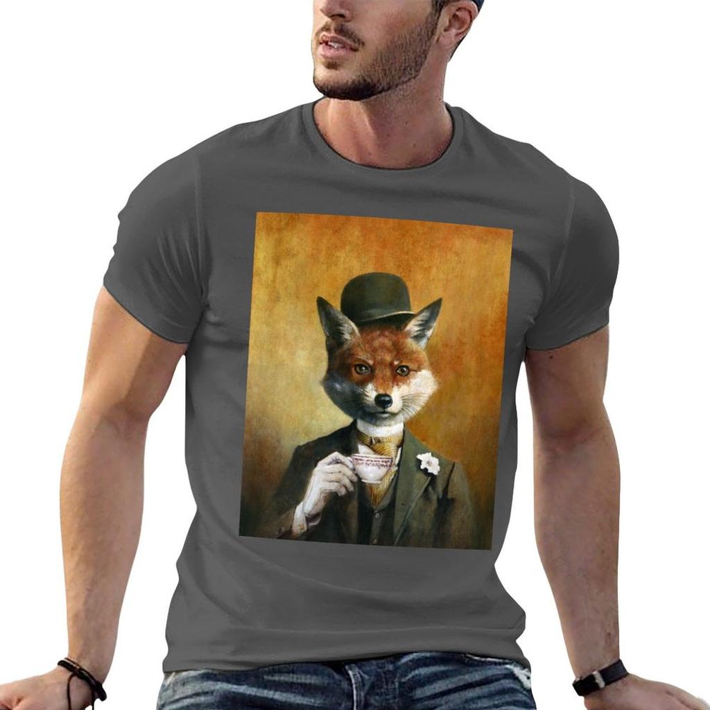Teatime Mr Fox TShirt Utility Work Short Sleeve Top