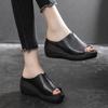 Fashion Shoes Ladies' Slippers Rubber Flip Flops Low On A Wedge Platform Peep Toe Slipers Women Luxury Slides Hawaiian Soft 2025