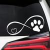 Car Sticker Cute Dog Paw Animal Adopt Dog Cat Love Pet Foot Prints Footprint Vinyl Decals PVC Sticker Creative Cover Scratch
