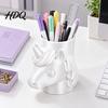 Cute Desktop Organizer for Pencils 3D Printed Unicorn Pen Holder Large Capacity Paintbrushes Multipurpose Cosmetic Brush and Makeup Brushes