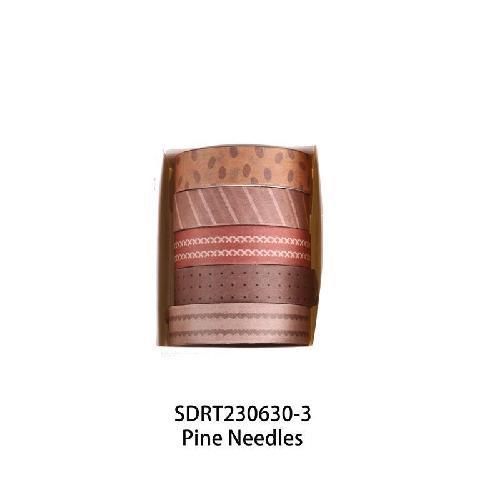 Chunxin Flower Language Boxed Japanese Paper Tape 5*1cm Wide Flowers and Leaves Dividing Line Hand Account Pastoral Flower Tape