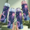 1PC Galaxy Space Planet Cosmic Art Print 750ml Color Plastic Sports Water Bottle Leakproof Flip Straw Lid Suitable for Sports Office Home Use