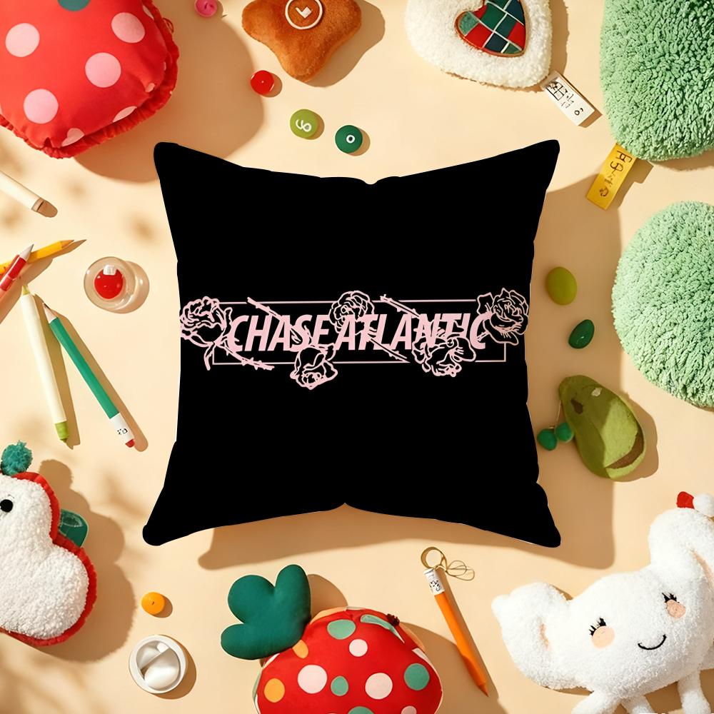 Rock Band Chase Atlantic Pillow Case Plush Fabric Soft Double-Sided Printed Sofa Warm Winter Home Gift Cushion Cover