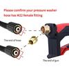 Tool Daily Short Pressure Washer Gun with Foam Cannon, 1/4 Inch Quick Connector, with 5 Pressure Washer Nozzle Tips, 1 Liter