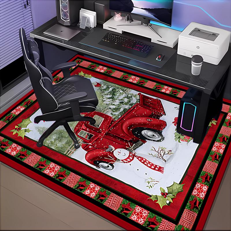 Christmas Vintage Truck Area Rug Suitable for Indoor And Outdoor,Carpets for Kitchens, Homes, Offices, Living Rooms,Home Decor,Christmas Gift
