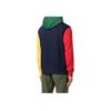 Polo Ralph Lauren FW22 Bluza męska z kapturem i długim rękawem, luźny krój, proste nogawki, nadruk kreskówkowego misia w blokach kolorystycznych, niebieska 710853351-003