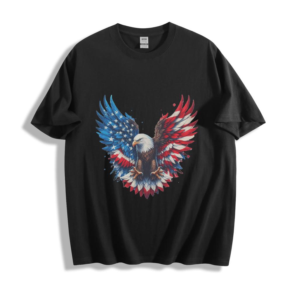 Majestic Eagle USA T-Shirt - Patriotic Stars and Stripes Design Unisex Tee
