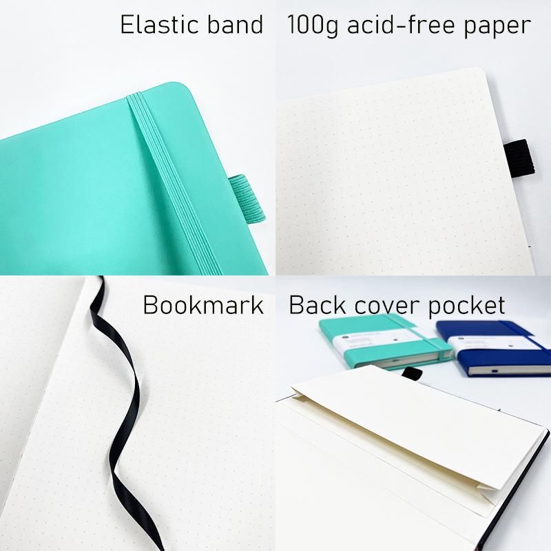 A5 Dot Grid Notebook with Strap - Premium Office & Student Planner Diary