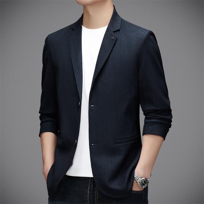 Spring and Autumn Casual Small Suit Men's Slim Fit Korean Version Single West Convenience Jacket Trendy Korean Version Men's Suit
