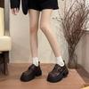 Big Head and Thick Sole Heightening Small Leather Shoes Women's 2025 Autumn New Versatile Commuter Women's Shoes British Style Jk Loafer Single Shoes