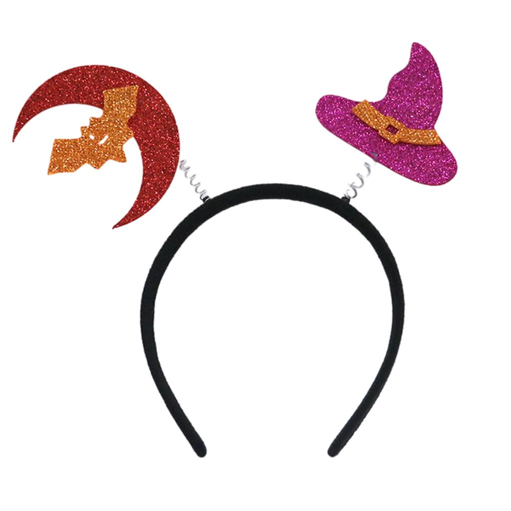 Headband Dark Series Pumpkin/Bat Hairband Kids Cute Headhoop RaveParty Props Hair Decoration Unisex Headgear