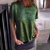 Women T-shirt Summer Casual O-neck Short Sleeve Pullover Tops Round Neck Top Bright Color Loose Fit Stretchy Tee Shirt Streetwear