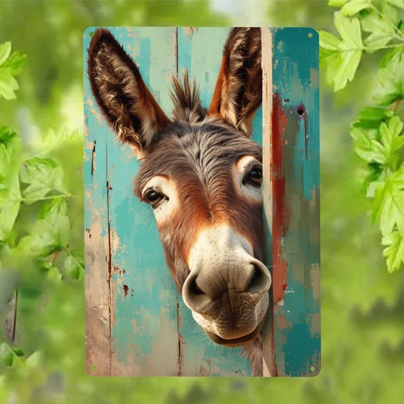 Retro Metal Animal Wall Art for Home Kitchen Farm Cafe Garden