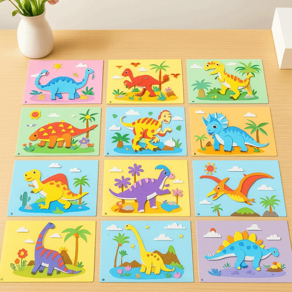 Children Toys Cartoon EVA Foam Sticker 3D Reusable Montessori Educational Toys Safe Material Funny Kindergarten Toys Boys Girls