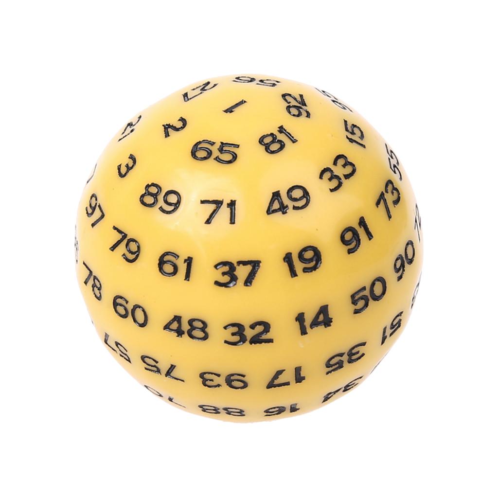 Dado Poliedro de 100 Lados D100 Dados Acrílicos Multilaterais Acessórios para Jogo de RPG Jogo de Tabuleiro de Mesa Bar Clube Jogo de Mesa