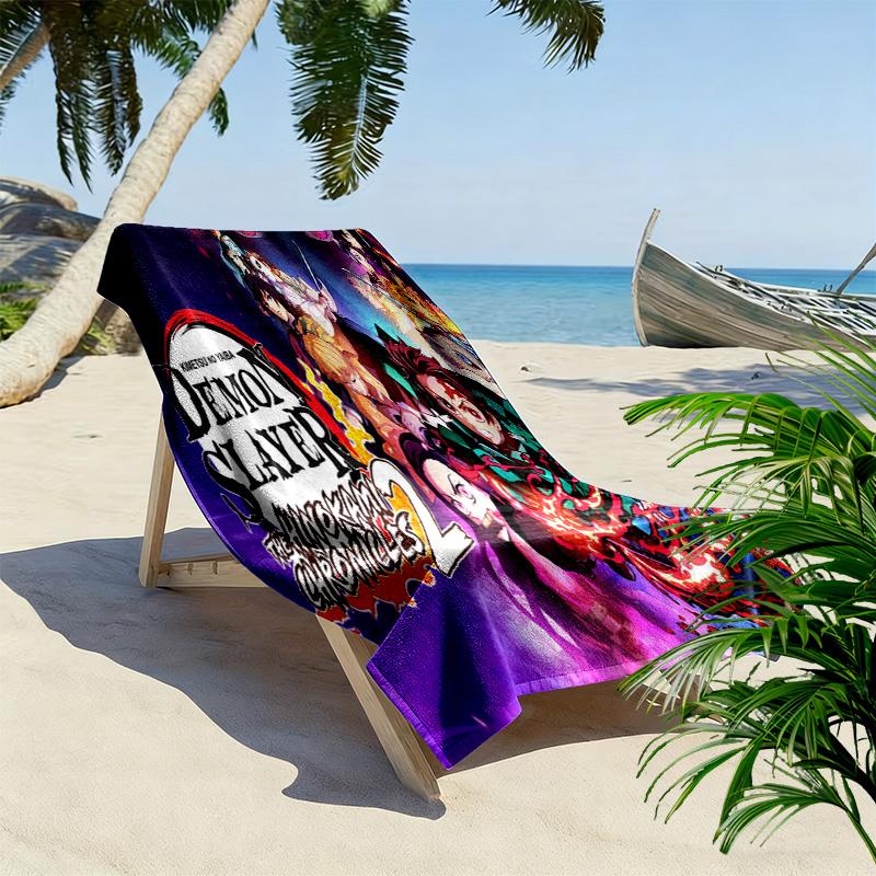 Anime Fusion Power Passion Beach Towel Soft Beach Swim Absorbent Bath Towel Seaside Outdoor Picnic Beach Mat Travel and Vacation Towels Beach Towel