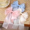 1PCS Blue Pink Big Bow Ribbon Hair Clip Girls Elegant Simple Spring Summer Hair Clip Pins Retro Headband Clips Hair Accessories
