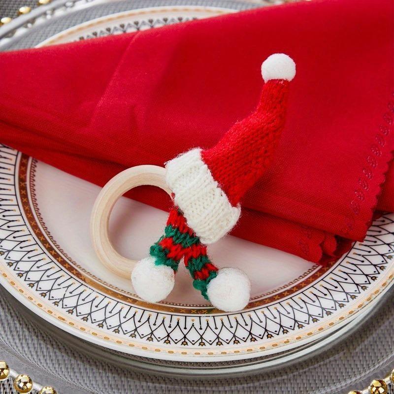 4 buc Inele de șervețel de Crăciun Accesoriu Decor Șervețel Decor Masă de Sărbătoare Inel Șervețel Restaurant Inel Șervețel Petrecere de Sărbători