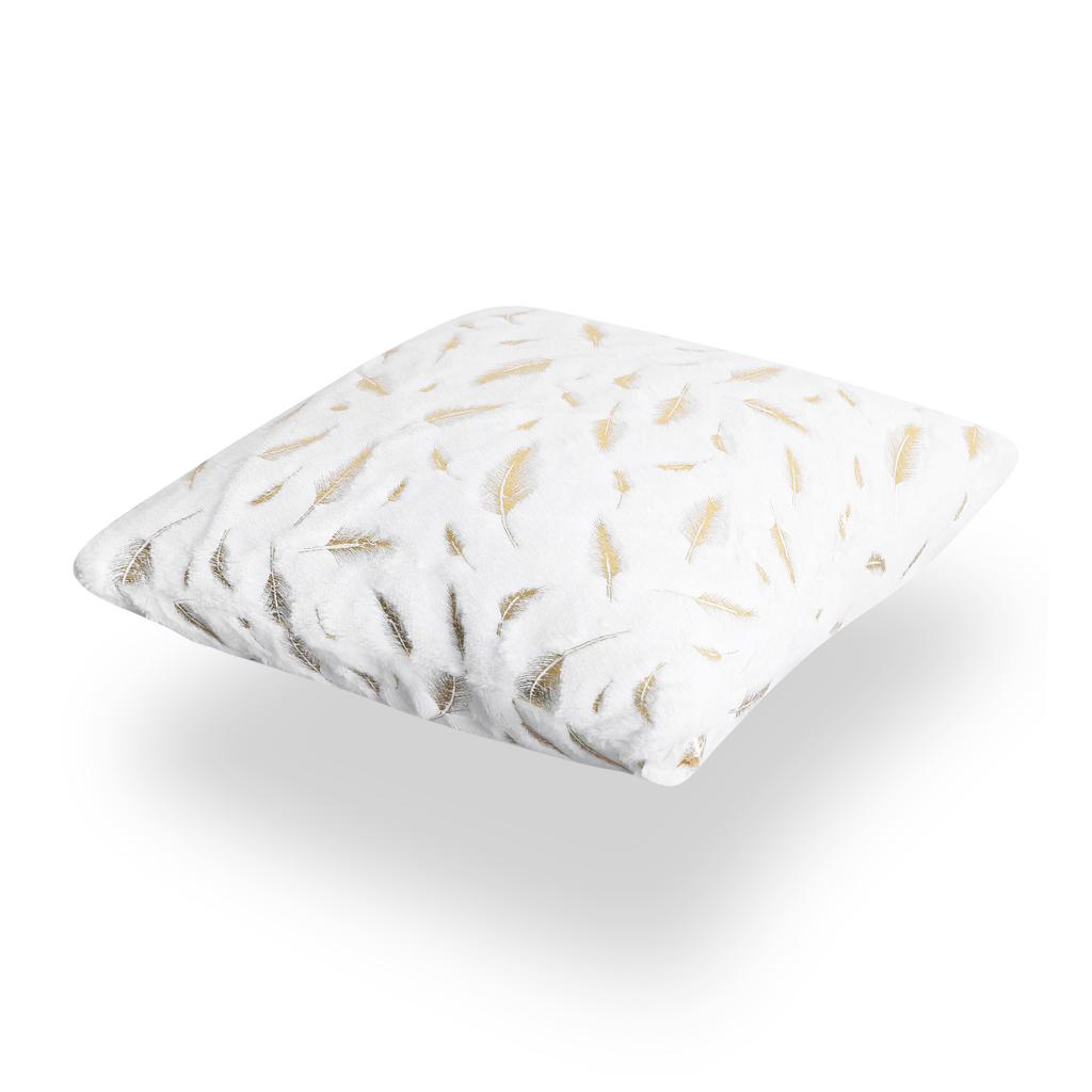 Decorative Pillowcase, Feathers, White