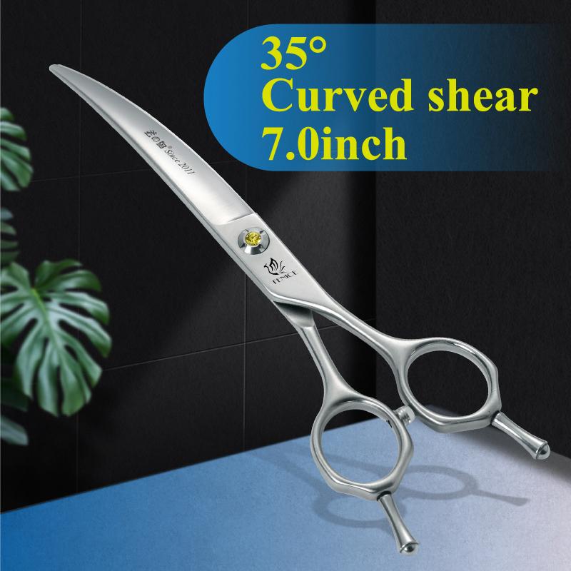 Fenice Master Series Pet Grooming Scissors Straight Thinner Chunker Fluffy Curved Bearing Screws Dog Grooming for Pet Beautician