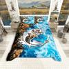 Set Copripiumino Pesce Luccio Homewish, Set Biancheria da Letto Animali Marini Vita Marina, Set da Letto Vita Marina per Bambini, Decorazione Camera da Letto in Microfibra