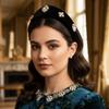 Elegant Crown Hair Hoop British Vintage Hair Accessories Simple Velvet Triangle Headband  Women