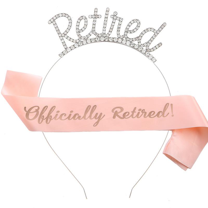 European and American Fashion Retirement Party Headband and Waist Belt Set