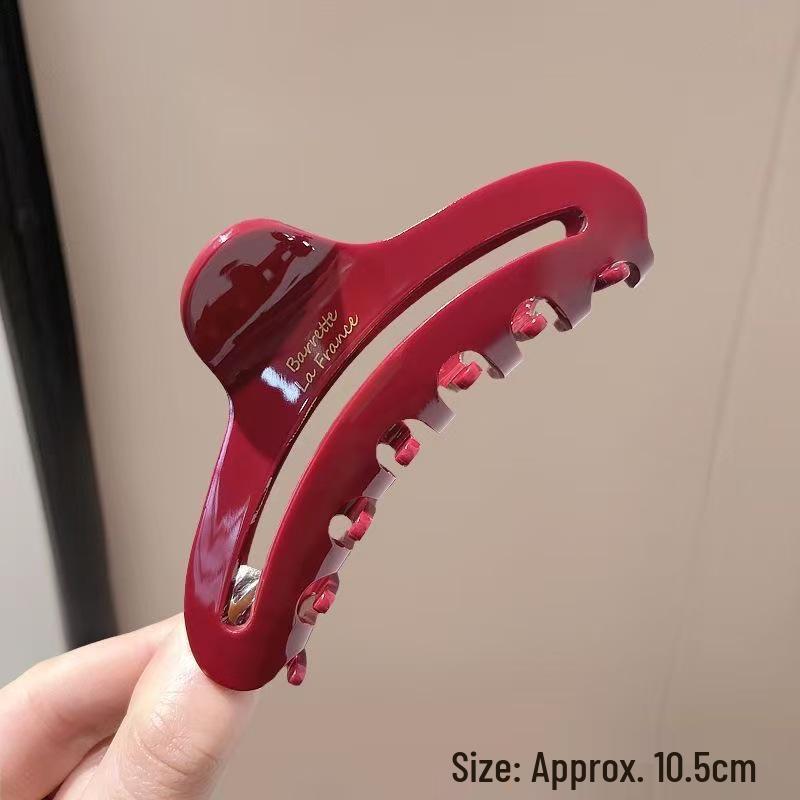 Koreanischer Eleganter Kürbisbogen Polka Dot Haarspange - Groß, Cremige Texturierte Hochsteckfrisur-Accessoire