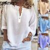 JPNTKY Women's Fashion Casual Solid Color Print Long Sleeve V Neck Blouses & Shirts International Design