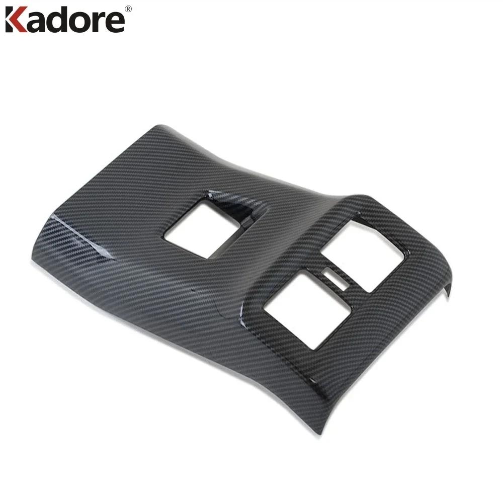 For Toyota RAV4 RAV 4 - 2024 Wood Grain Car Armrest Box Rear Air Condition Vent Outlet Cover Trim Interior Accessories