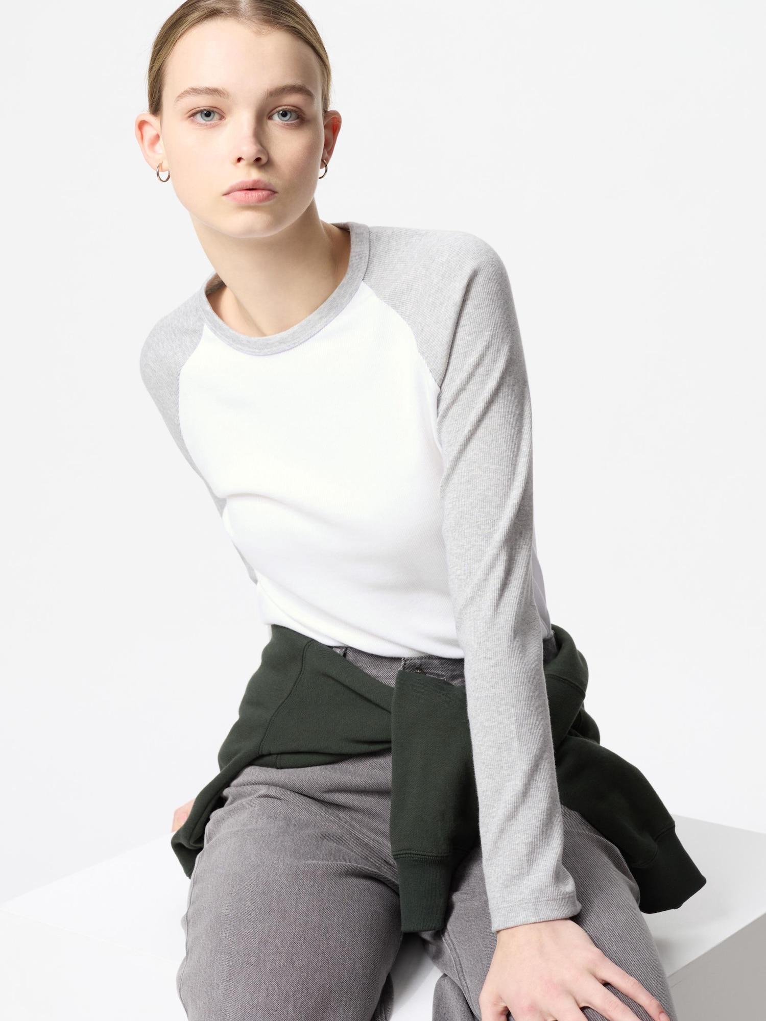 

Uniqlo Япония SofT Rib T Реглан 02 LIGHT GRAY/XS