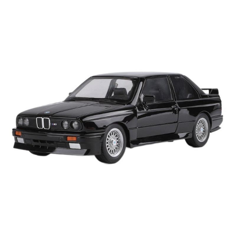 

1/24 BMW M3 1988 Уличный автомобиль Литой сплав Металлическая модель автомобиля Коллекция Хобби Декоративное украшение Подарочная коробка для парня Подарок чёрный