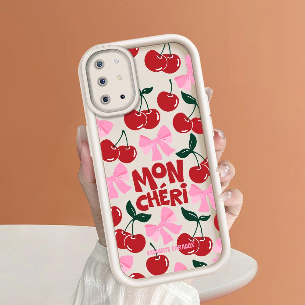 OPPO A38 A18 A57s A57 A60 Reno11 F Reno12 FS Moto G10 G20 G30 G22 Realme C53 C63 Cherry Bow Pattern სრული ლინზების დამცავი ტელეფონის რბილი ქეისი